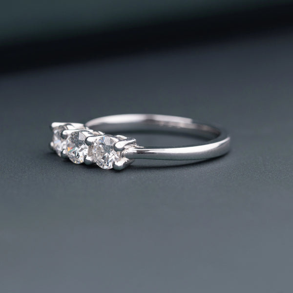 0.60 CT Total Round Lab-Grown Diamond Three-Stone Ring