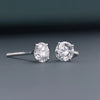 2.09 CT Round Brilliant CVD Lab-Grown Diamond Stud Earrings