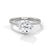 2.15 CT Round Cut Lab-Grown Diamond Twisted Shank Solitaire Ring with Pavé Accent