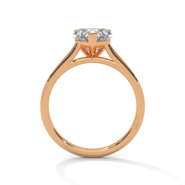 2.00 CT Heart Shape Lab-Grown Diamond Solitaire Ring