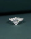2.37 CTW Pear & Emerald Cut Lab-Grown Diamond Pave Engagement Ring