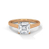 0.90 CT Princess Cut Lab-Grown Diamond Solitaire Ring