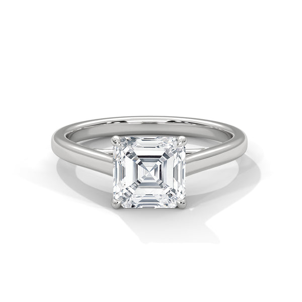 0.90 CT Princess Cut Lab-Grown Diamond Solitaire Ring