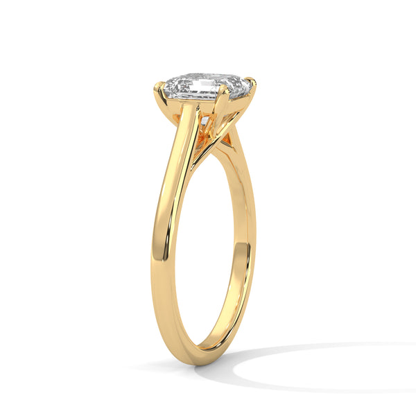 0.90 CT Princess Cut Lab-Grown Diamond Solitaire Ring
