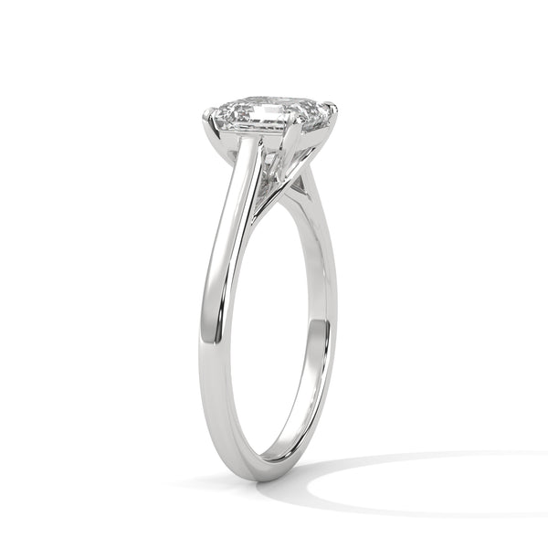 0.90 CT Princess Cut Lab-Grown Diamond Solitaire Ring
