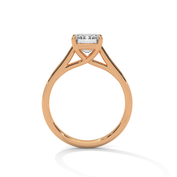 2.00 CT Emerald Cut Lab-Grown Diamond Solitaire Ring