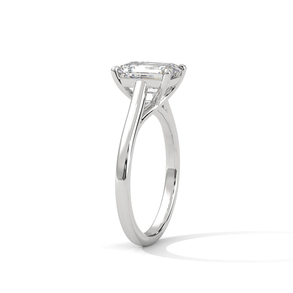 2.00 CT Emerald Cut Lab-Grown Diamond Solitaire Ring