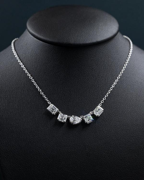 2.63 CTW Multi-Shape Lab-Grown Diamond Necklace in Gold