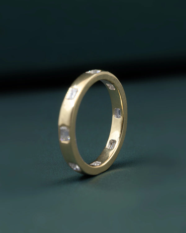 0.70 CTW Emerald Cut Lab-Grown Diamond Eternity Band Ring