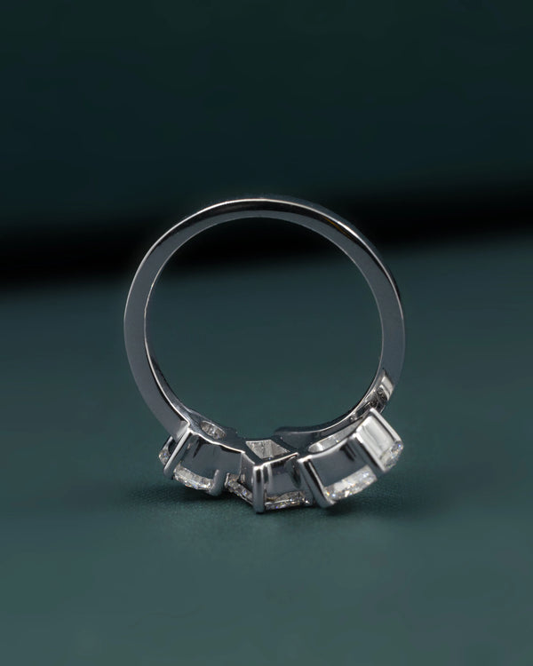 2.37 CTW Mixed-Cut Three Stone Lab-Grown Diamond Ring