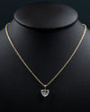 1.00 CTW Heart Cut Solitaire Lab-Grown Diamond Pendant Necklace in Gold