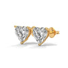 2.25 CT Heart Shape Lab-Grown Diamond Stud Earrings
