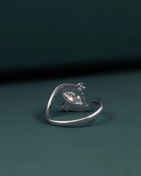 1.15 CTW Marquise Cut Lab-Grown Diamond Twist Ring in Gold