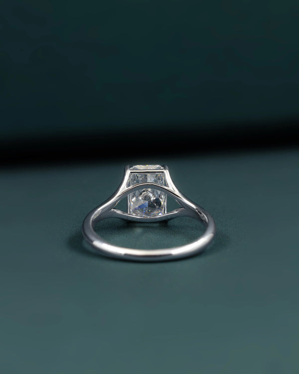 2.05 CT Radiant Cut Lab-Grown Diamond Solitaire Engagement Ring