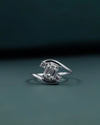 1.12 CTW Emerald Cut Lab-Grown Diamond Curved Bypass Ring