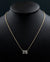 1.08 CTW Emerald & Oval Cut Lab-Grown Diamond Pendant Necklace in Gold