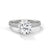 2.21 CT Total Round Lab-Grown Diamond Solitaire Ring with Pave Band