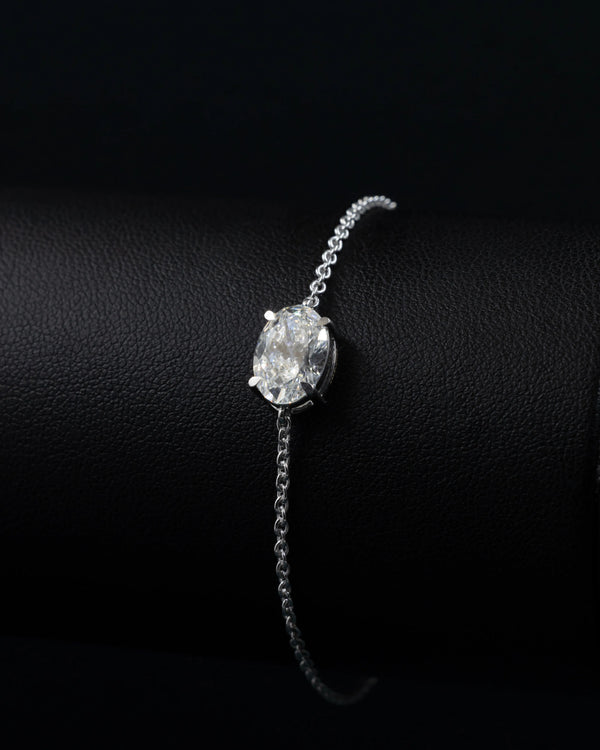 2.07 CT Oval Cut CVD Lab-Grown Diamond Solitaire Bracele