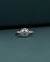 3.51 CTW Round Cut Halo CVD Lab-Grown Diamond Engagement Ring