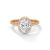 2.14 CT Total Oval Lab-Grown Diamond Halo Ring
