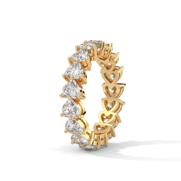 4.25 CT Heart Shape Lab-Grown Diamond Eternity Band Ring