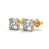 2.50 CT Cushion Cut CVD Lab-Grown Diamond Stud Earrings
