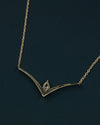 0.51 CTW Marquise Cut Lab-Grown Diamond V-Shape Necklace in Gold