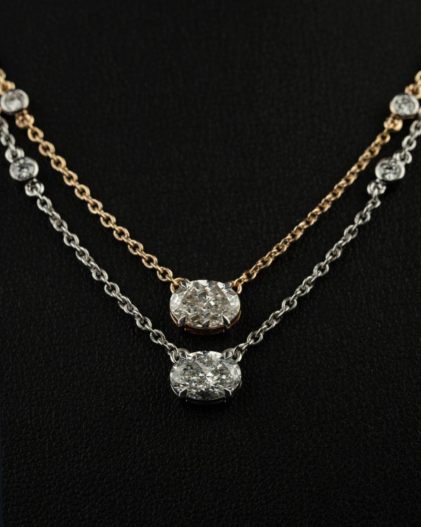 2.27 CTW Cushion Cut Lab-Grown Diamond Layered Necklace
