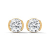 2.60 CT Round Brilliant CVD Lab-Grown Diamond Bezel Set Stud Earrings