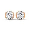 2.60 CT Round Brilliant CVD Lab-Grown Diamond Bezel Set Stud Earrings
