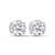 2.60 CT Round Brilliant CVD Lab-Grown Diamond Bezel Set Stud Earrings