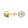 2.60 CT Round Brilliant CVD Lab-Grown Diamond Bezel Set Stud Earrings