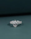 2.73 CT Pear Cut CVD Lab-Grown Diamond Bridal Ring