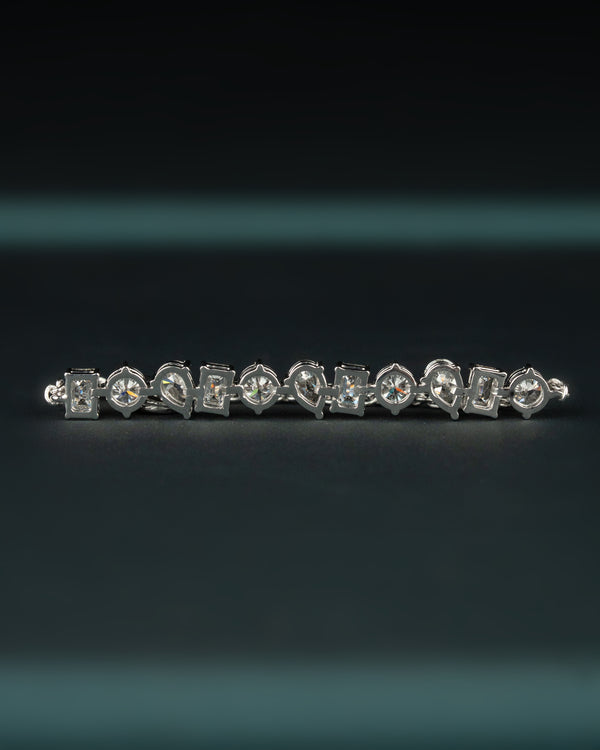 2.44 CT Mixed Shape CVD Lab-Grown Diamond Tennis Bracelet