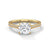 2.13 CT Cushion Cut Lab-Grown Diamond Pave Solitaire Ring
