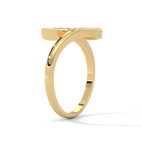 0.28 CT Round Lab-Grown Diamond Open Wrap Ring