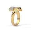 1.12 CT Round Lab-Grown Diamond Pave Wrap Designer Ring