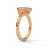 1.85 CT Marquise Cut Lab-Grown Diamond Three-Stone Ring with Emerald & Round Accents