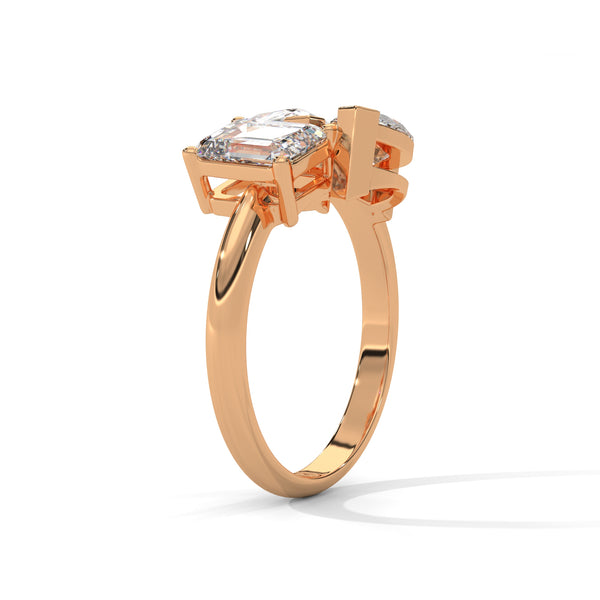 3.50 CT Multi-Shape Lab-Grown Diamond Statement Ring