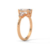 2.19 CT Emerald Cut Lab-Grown Diamond Three-Stone Ring