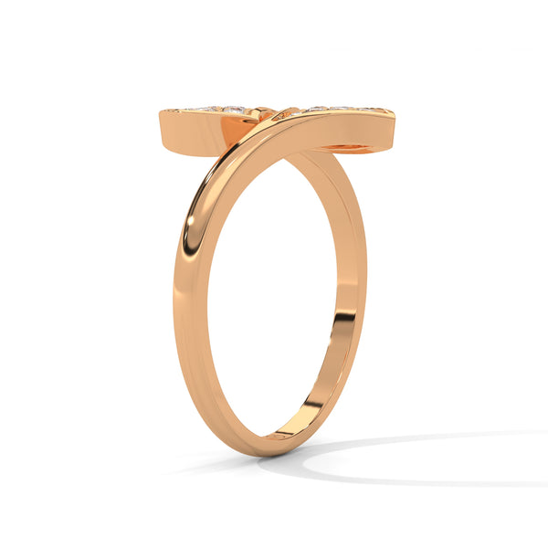 0.28 CT Round Lab-Grown Diamond Open Wrap Ring