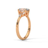 2.11 CT Oval Lab-Grown Diamond Three-Stone Ring with Marquise & Round Accents