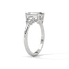 2.19 CT Emerald Cut Lab-Grown Diamond Three-Stone Ring