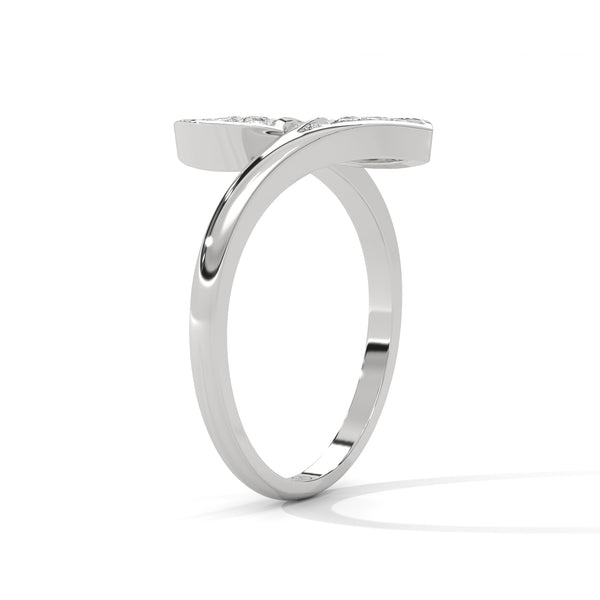 0.28 CT Round Lab-Grown Diamond Open Wrap Ring