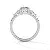 4.10 CT Marquise Cut Lab-Grown Diamond Three-Stone Ring with Side Accents