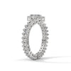 2.97 CT Emerald & Round Lab-Grown Diamond Designer Eternity Ring