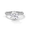 2.24 CT Round Cut Lab-Grown Diamond Solitaire Ring with Pavé Band