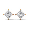 2.50 CT Princess Cut CVD Lab-Grown Diamond Stud Earrings