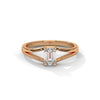 1 CT Emerald Cut Lab-Grown Diamond Minimal Split Shank Ring