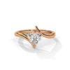 1.00 CT Heart Shape Lab-Grown Diamond Open Twist Solitaire Ring